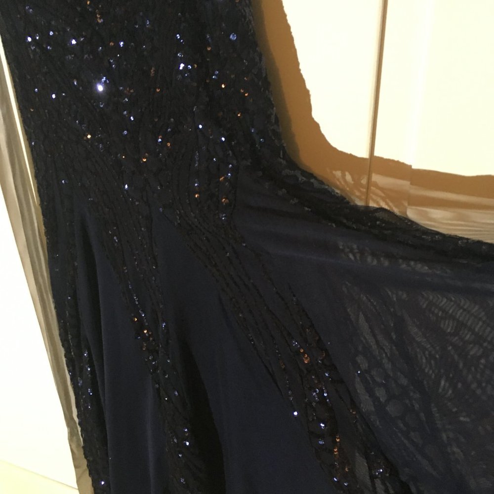 R&M Richards Sequin Godet Mother of the Bride Gown - Picture 3 of 13